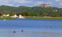 Goldbergsee mit Blick zur Veste